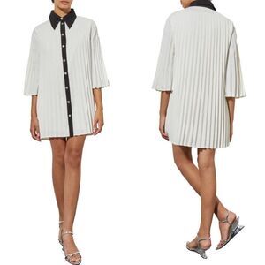 Ming Wang Women Size S Pleated Mini Shirt Shift Dress Cocktail Party Formal